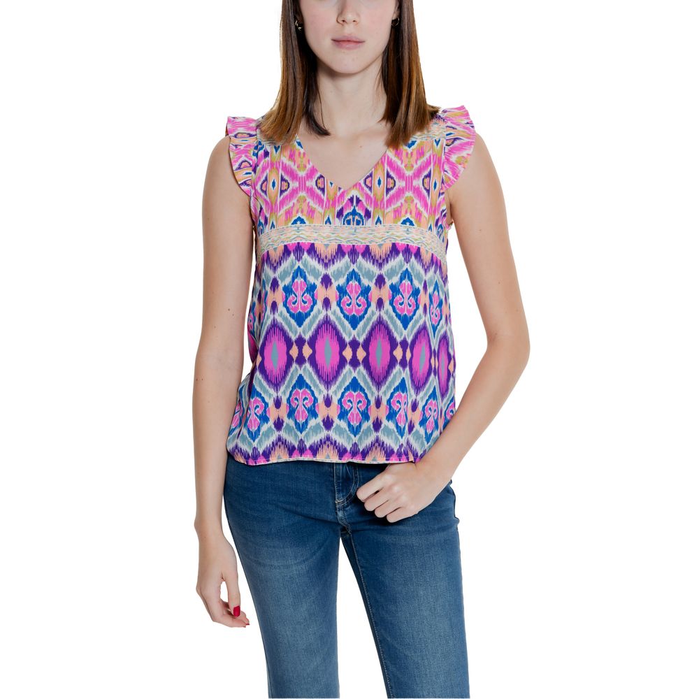 Multicolor Recycled Polyester Tops & T-Shirt