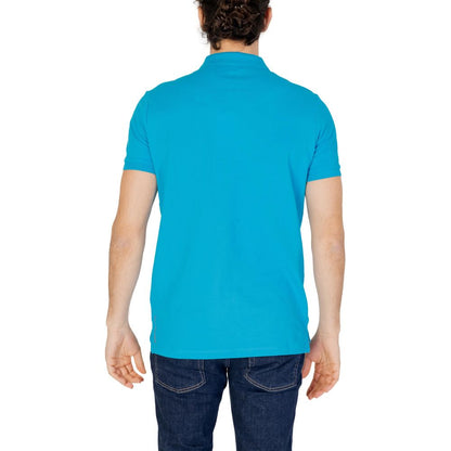 Blue Cotton Polo Shirt