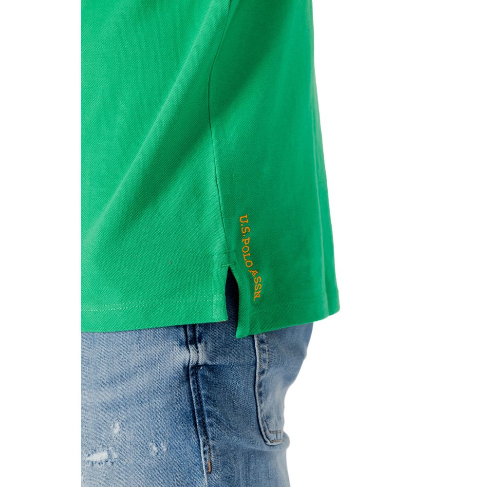 Green Cotton Polo Shirt