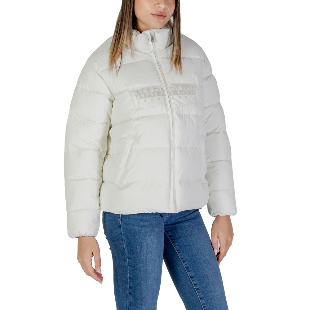 White Polyester Jackets & Coat