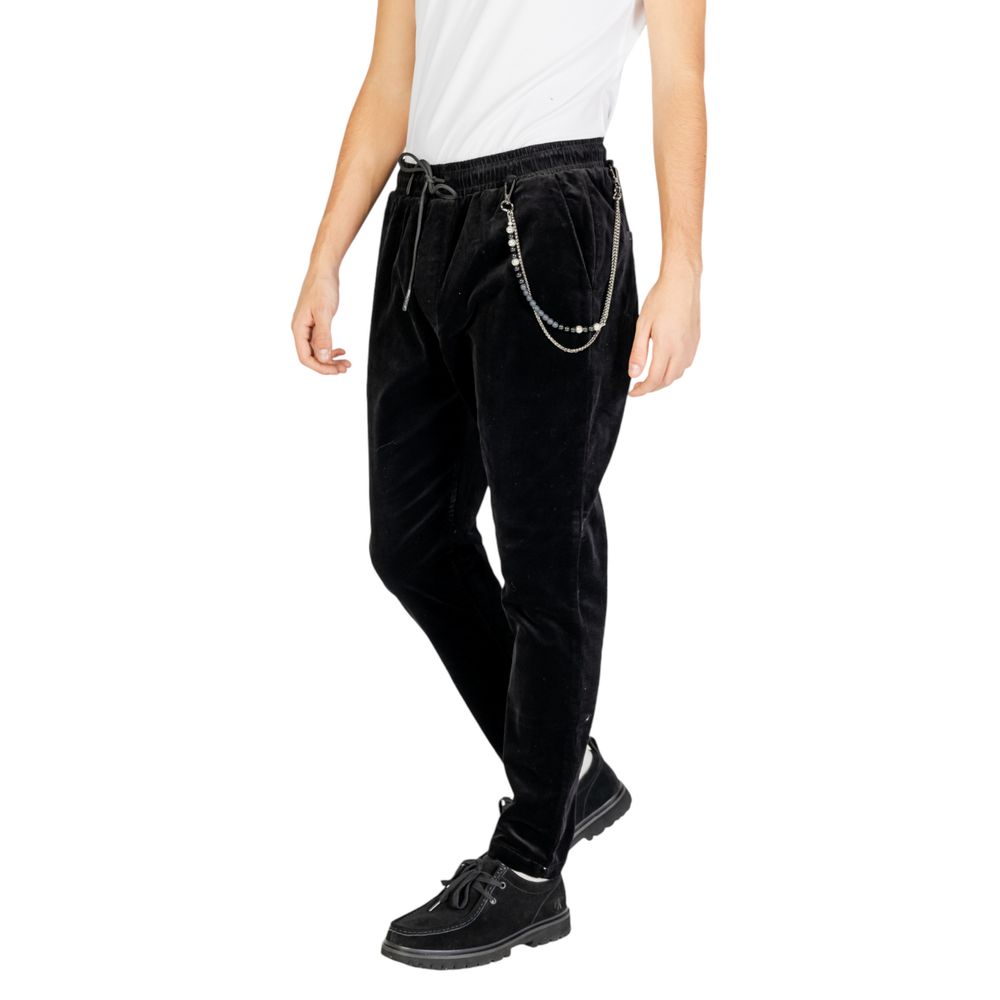 Black Cotton Jeans & Pant