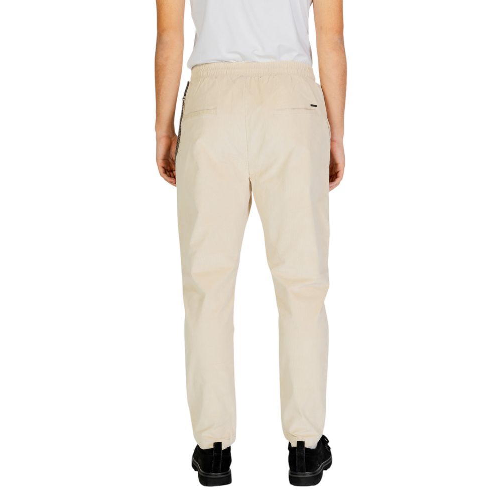 Cream Cotton Jeans & Pant