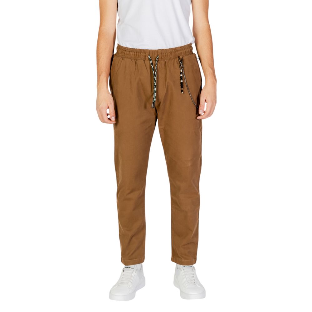 Brown Cotton Jeans & Pant