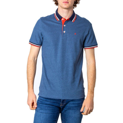 Blue Cotton Polo Shirt