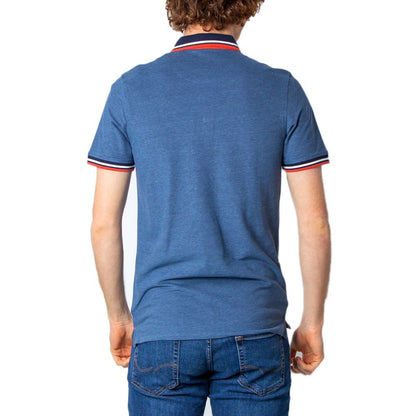 Blue Cotton Polo Shirt