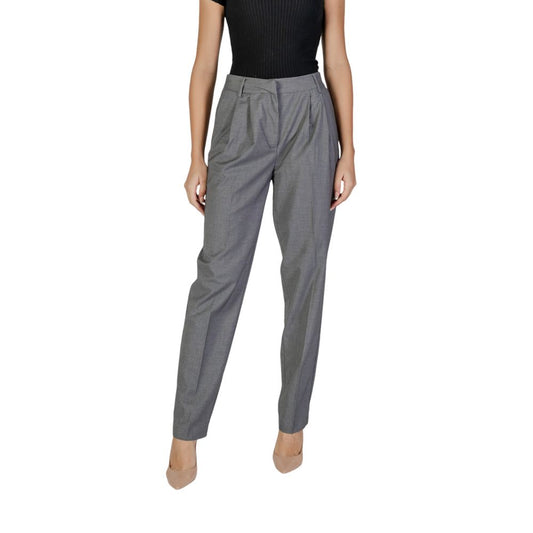 Gray Polyester Jeans & Pant