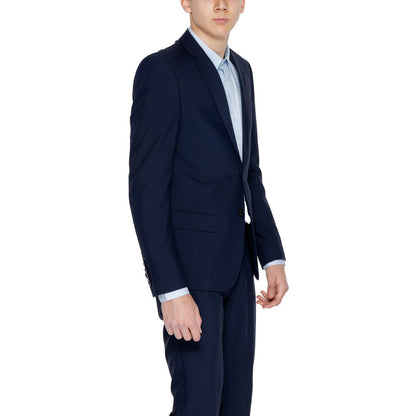 Blue Polyester Suit