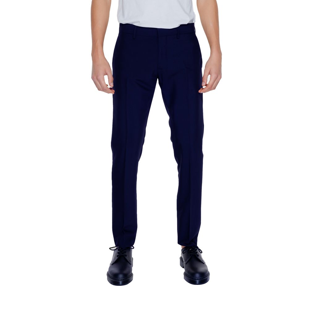 Blue Polyester Jeans & Pant