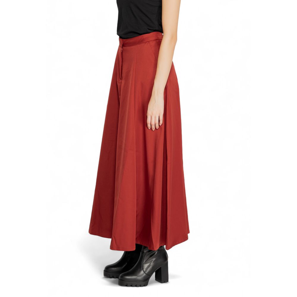 Red Polyester Skirt