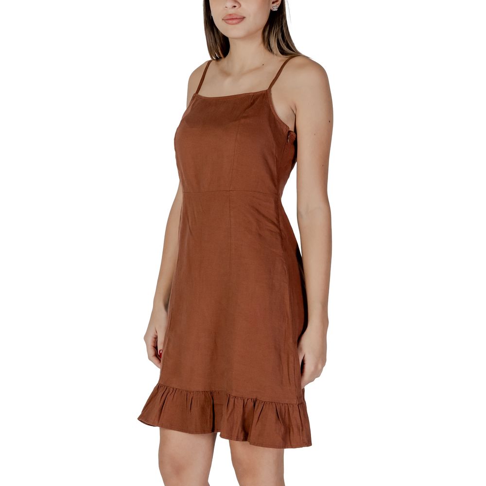 Brown Linen Dress