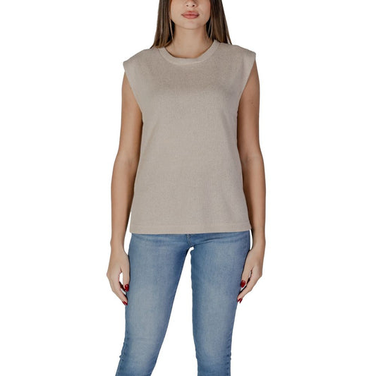 Beige Viscose Tops & T-Shirt