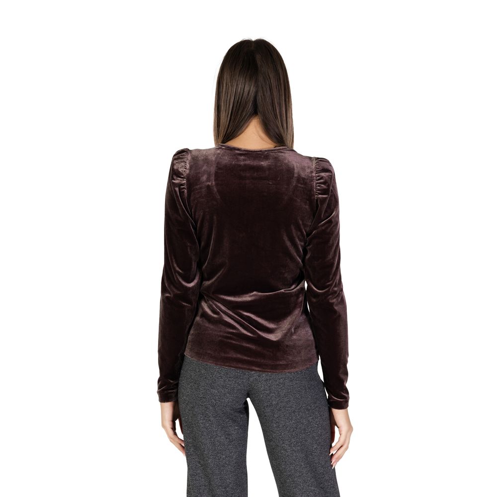 Brown Polyester Tops & T-Shirt