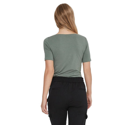 Green Viscose Tops & T-Shirt