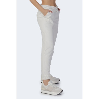 Cream Cotton Jeans & Pant