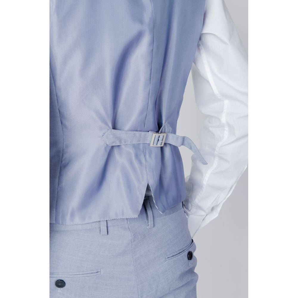 Blue Polyester Vest