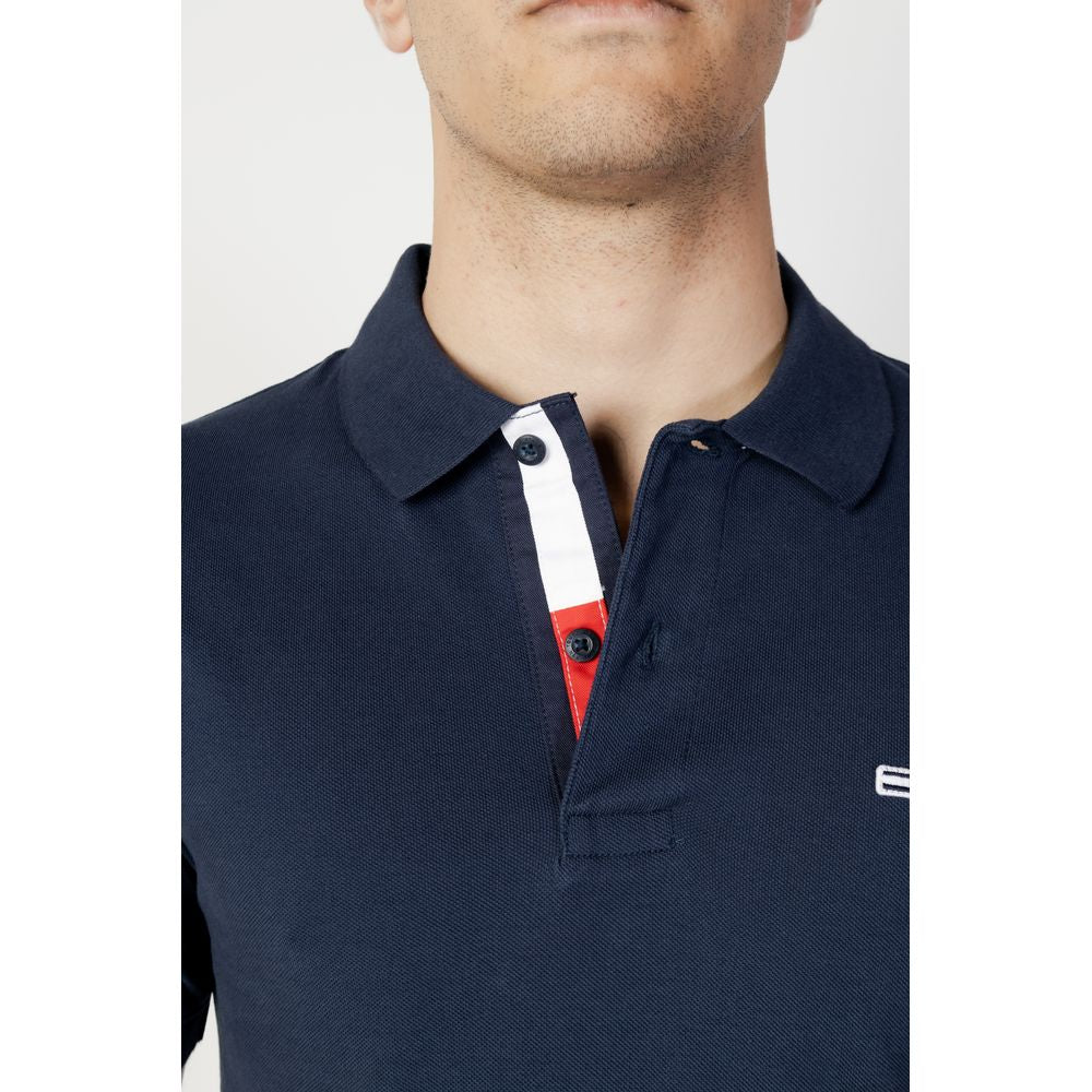 Blue Cotton Polo Shirt