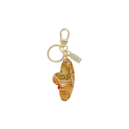 Beige Polyester Keychain