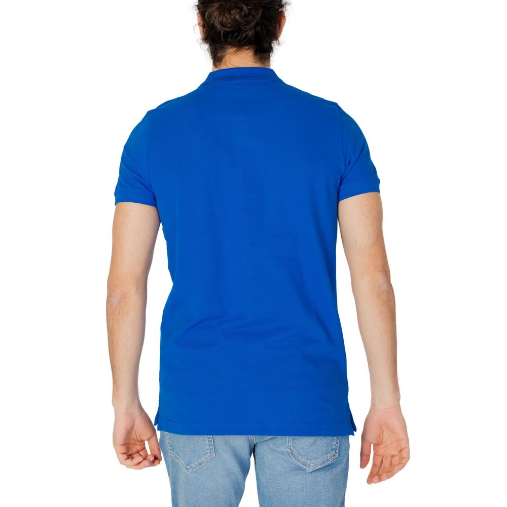 Blue Cotton Polo Shirt