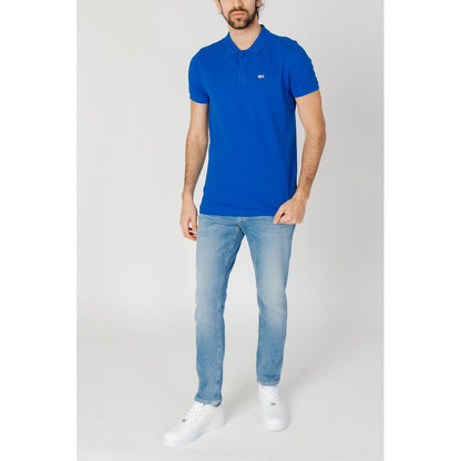 Blue Cotton Polo Shirt