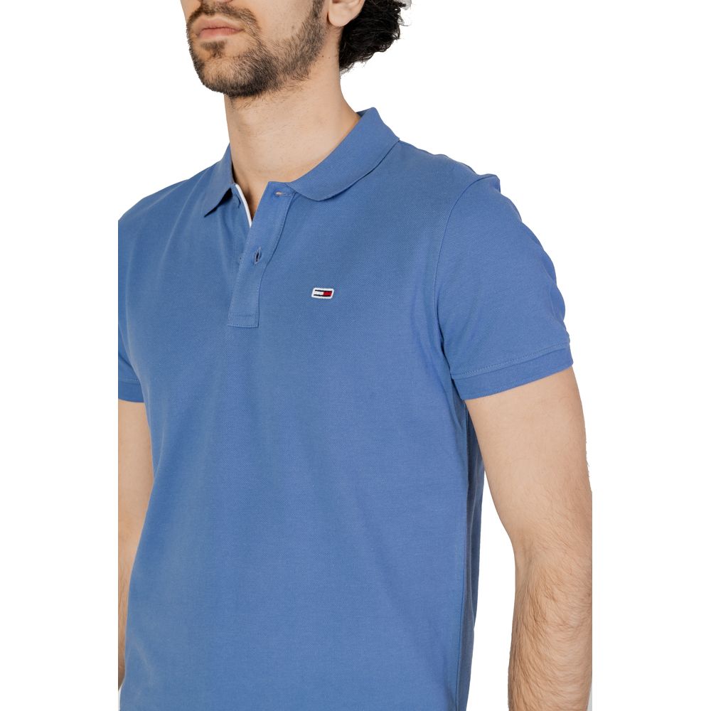 Blue Cotton Polo Shirt