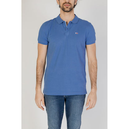 Blue Cotton Polo Shirt