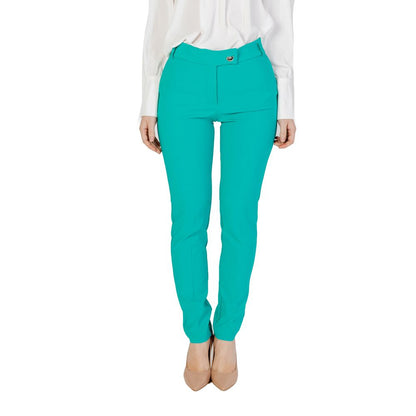 Green Polyester Jeans & Pant