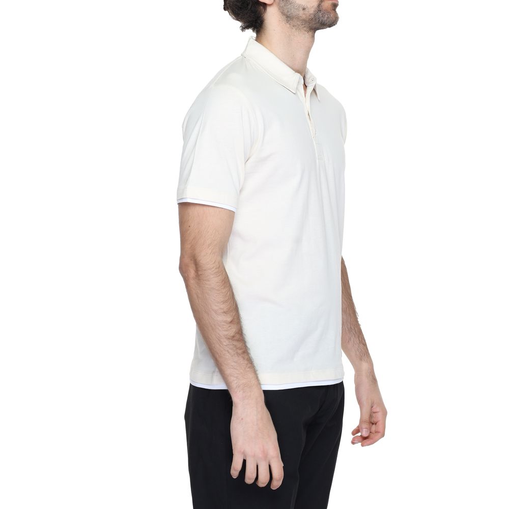 Cream Cotton Polo Shirt