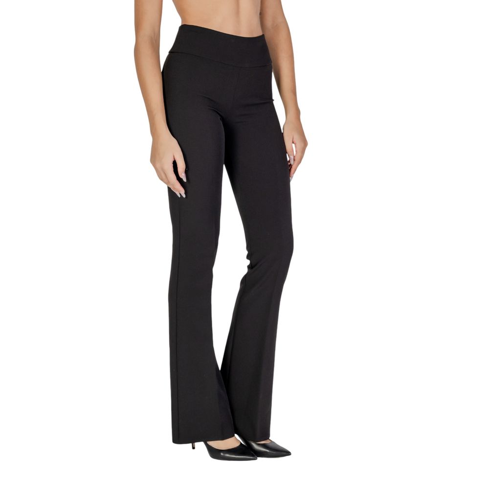 Black Polyester Jeans & Pant