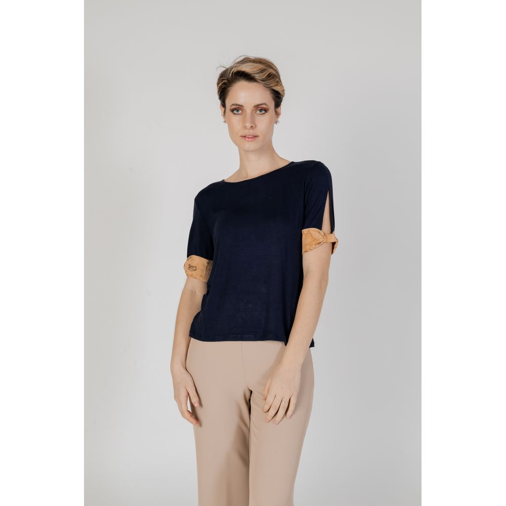 Blue Viscose Tops & T-Shirt