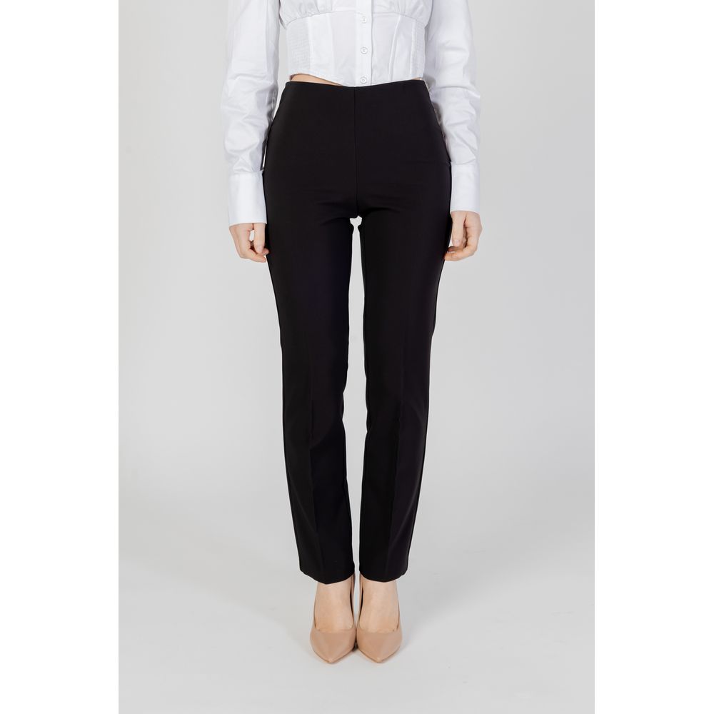 Black Polyester Jeans & Pant