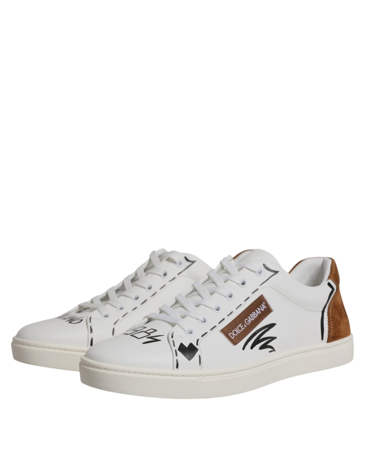 White Brown London Low Top Men Sneakers Shoes