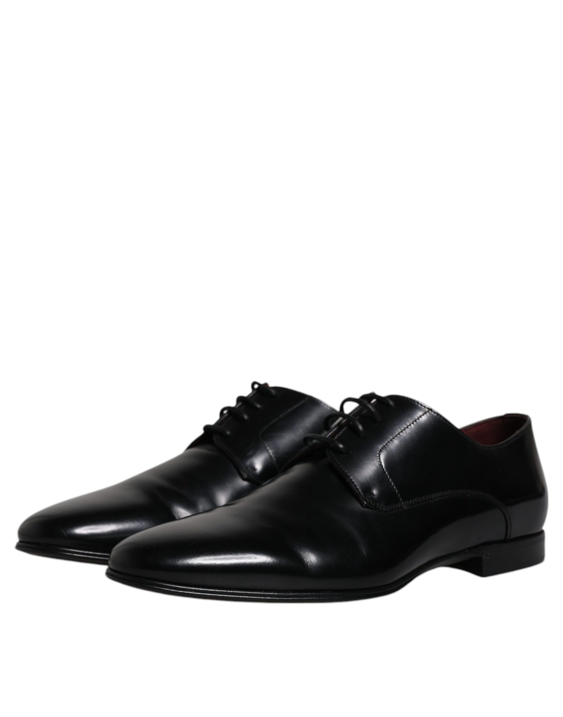 Black Leather Lace Up Men Derby Formal Shoes