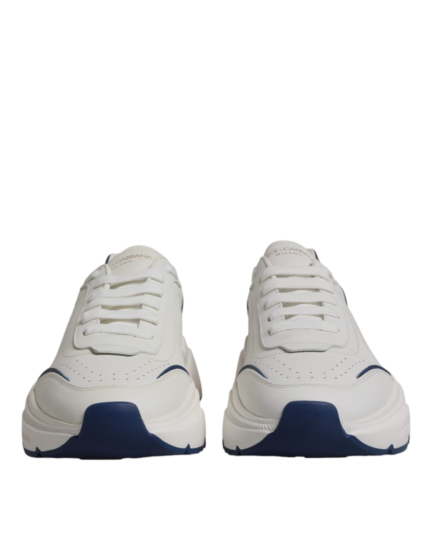 White Blue DAYMASTER Leather Sneakers Shoes