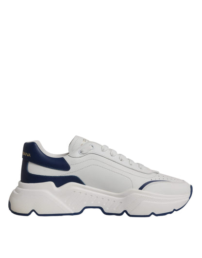 White Blue DAYMASTER Leather Sneakers Shoes