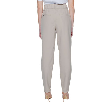 Beige Polyamide Jeans & Pant