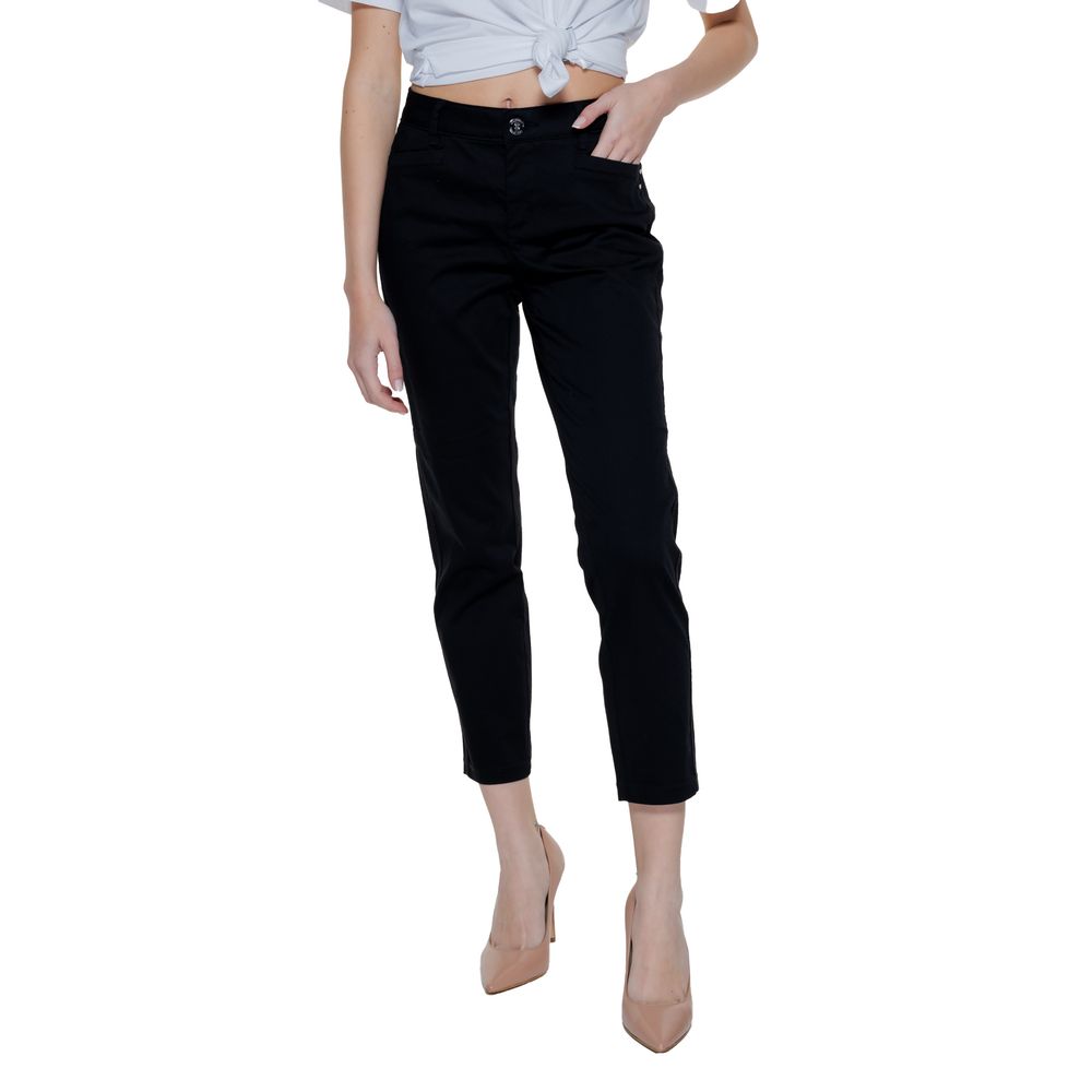 Black Cotton Jeans & Pant