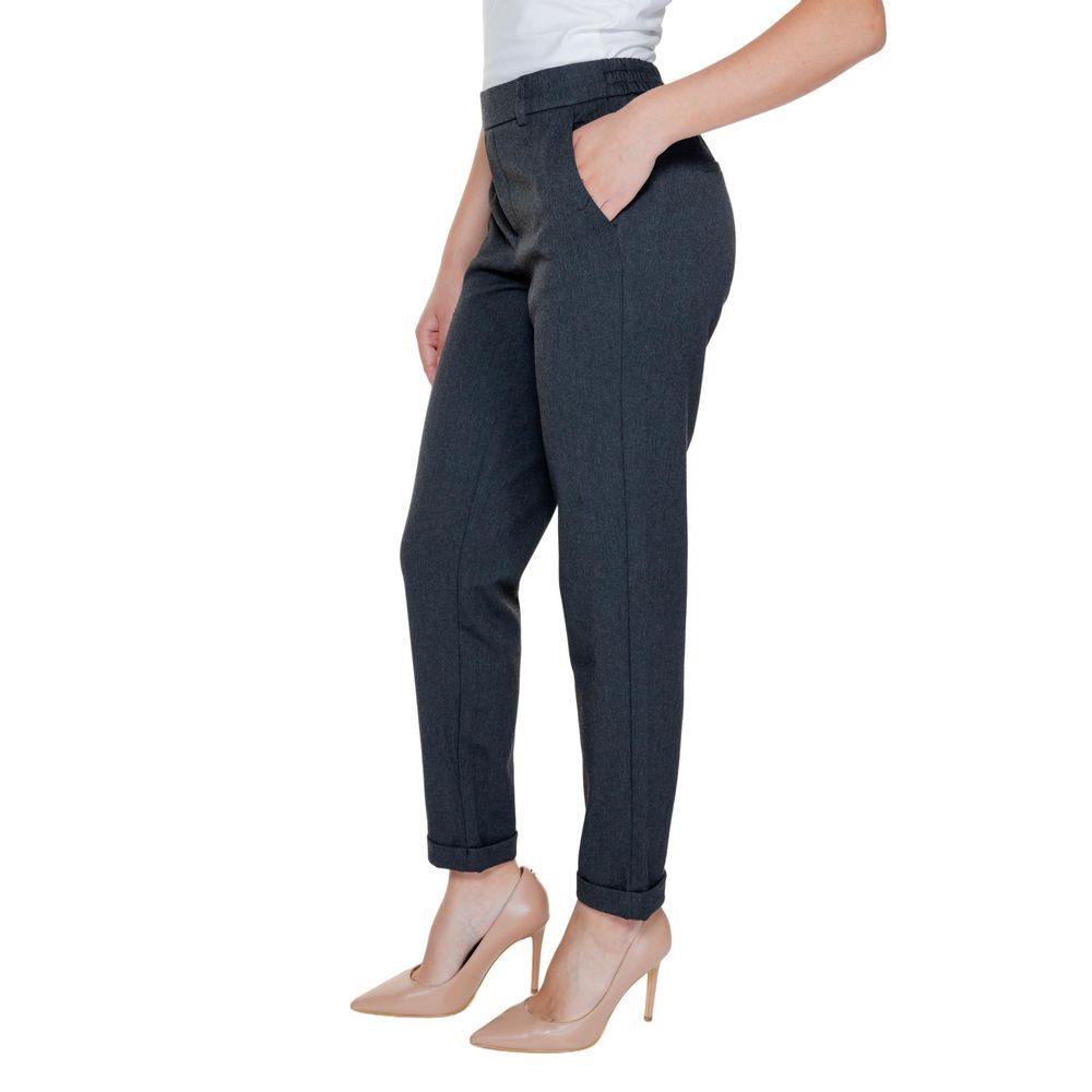 Gray Polyester Jeans & Pant