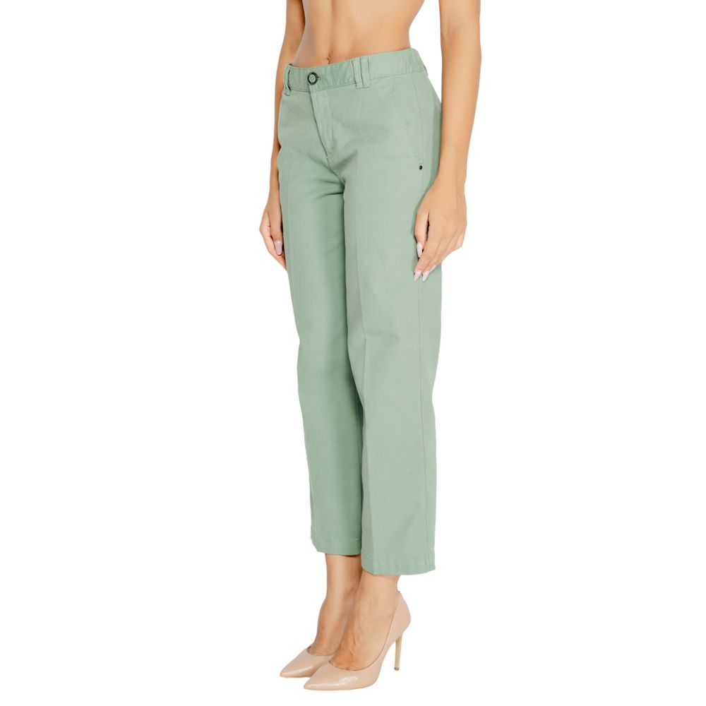 Turquoise Cotton Jeans & Pant