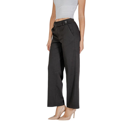 Black Polyester Jeans & Pant