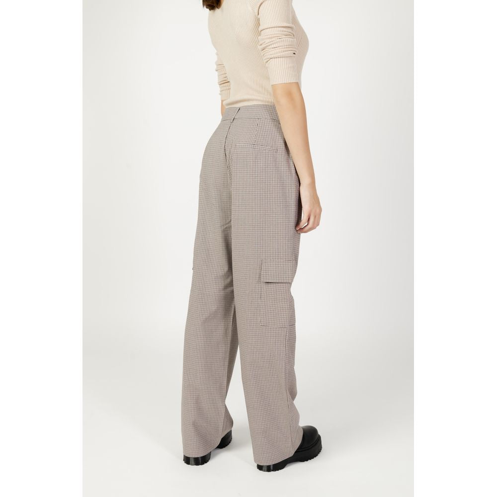 Beige Polyester Jeans & Pant