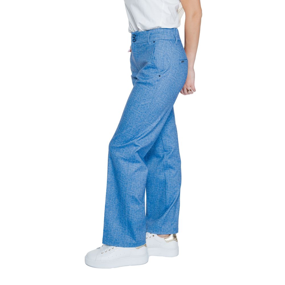 Blue Polyester Jeans & Pant