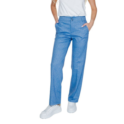 Blue Polyester Jeans & Pant