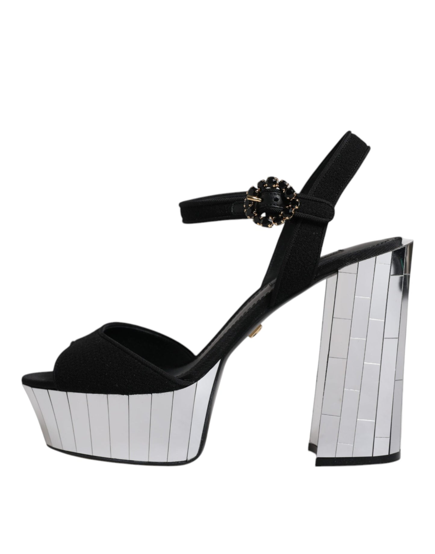 Black Mirror Heels Platform Sandals Shoes