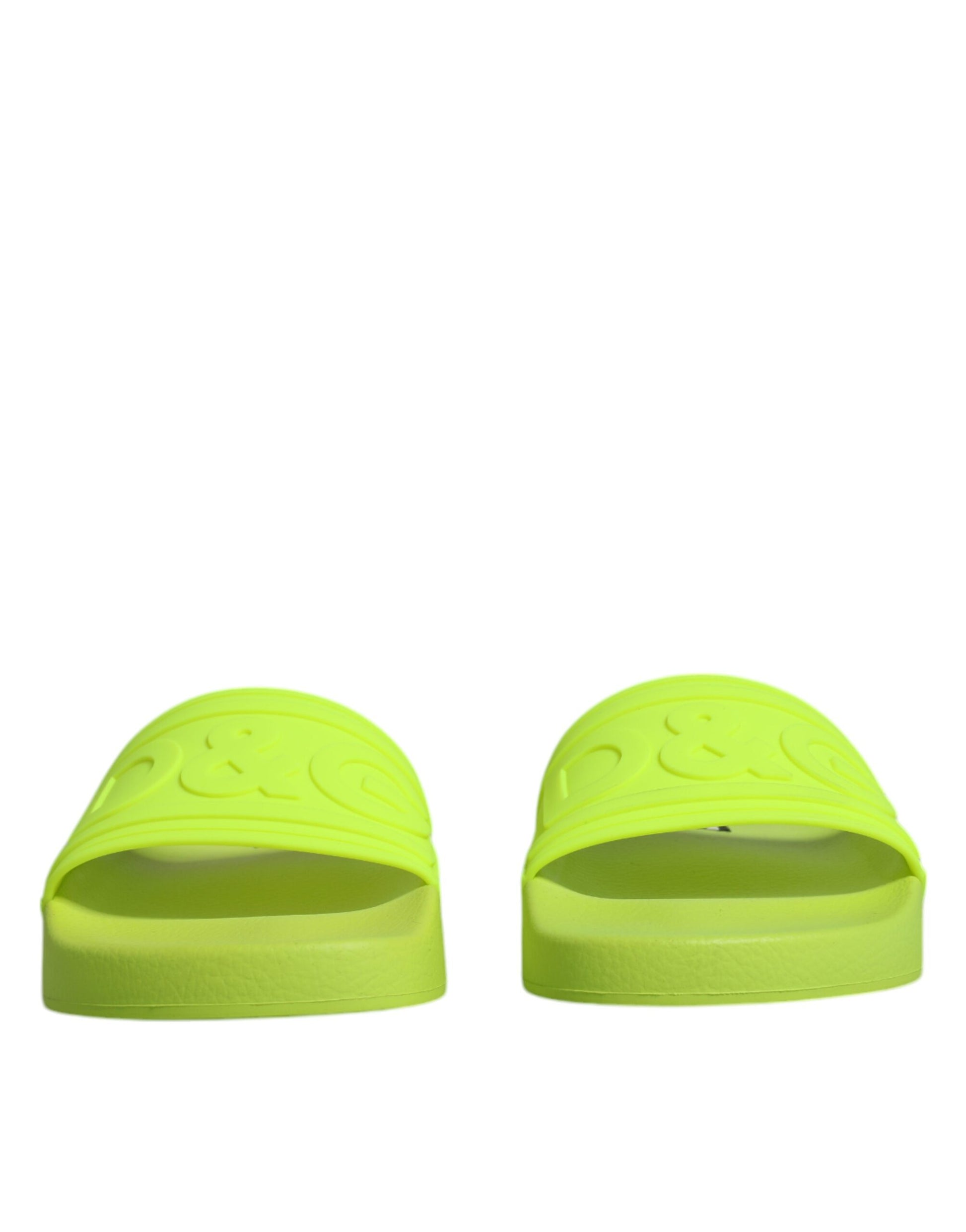 Green Rubber Slides Sandals Beachwear Shoes