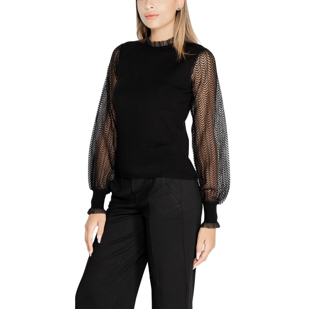 Black Viscose Tops & T-Shirt