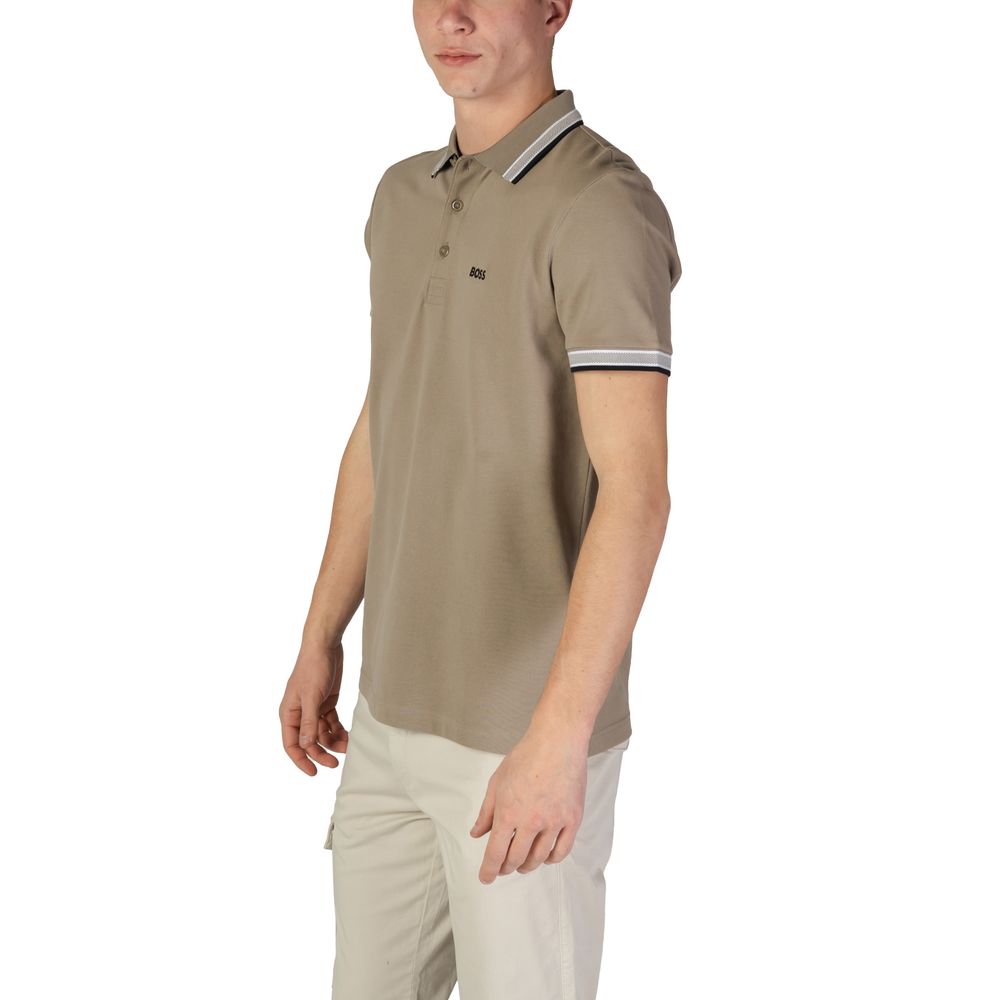 Gray Cotton Polo Shirt