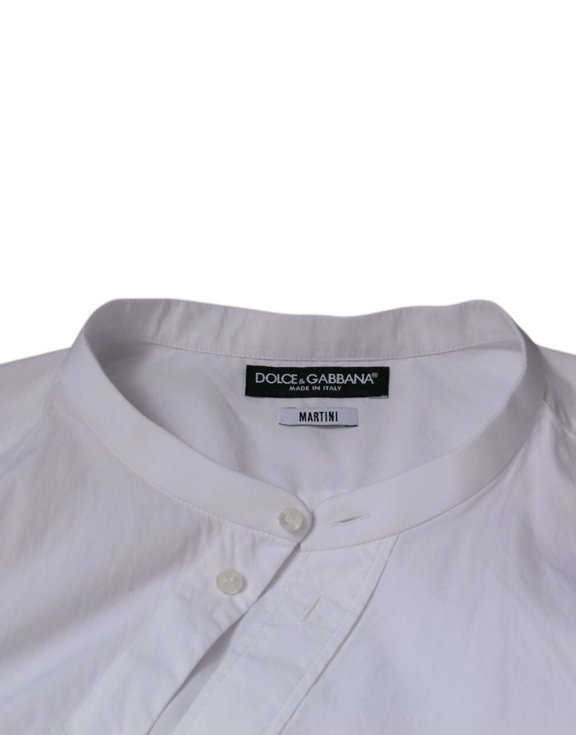 White Cotton Slim Fit MARTINI Dress Shirt