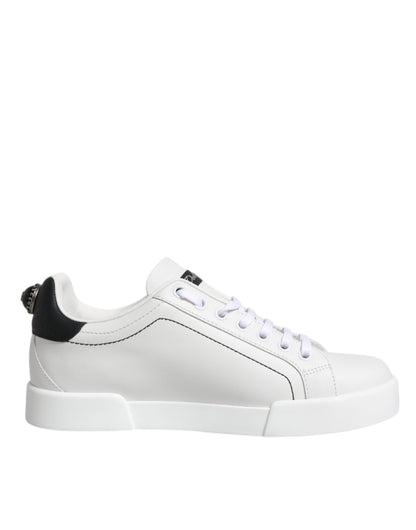 White Black Portofino Low Top Sneakers Shoes