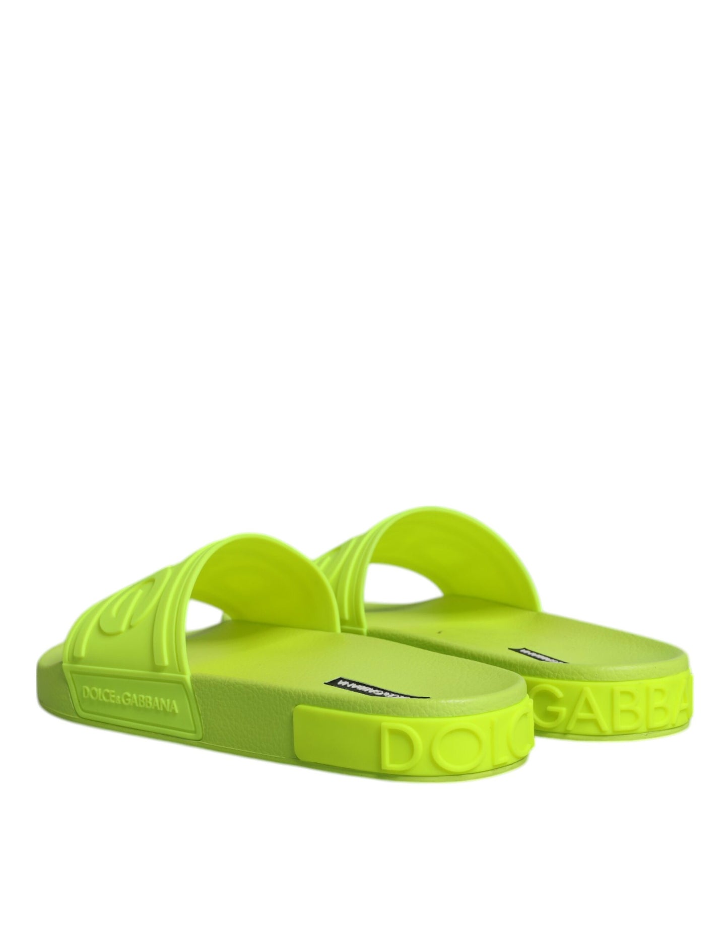 Green Rubber Slides Sandals Beachwear Shoes