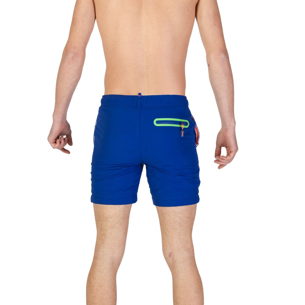 Blue Polyester Swimwear